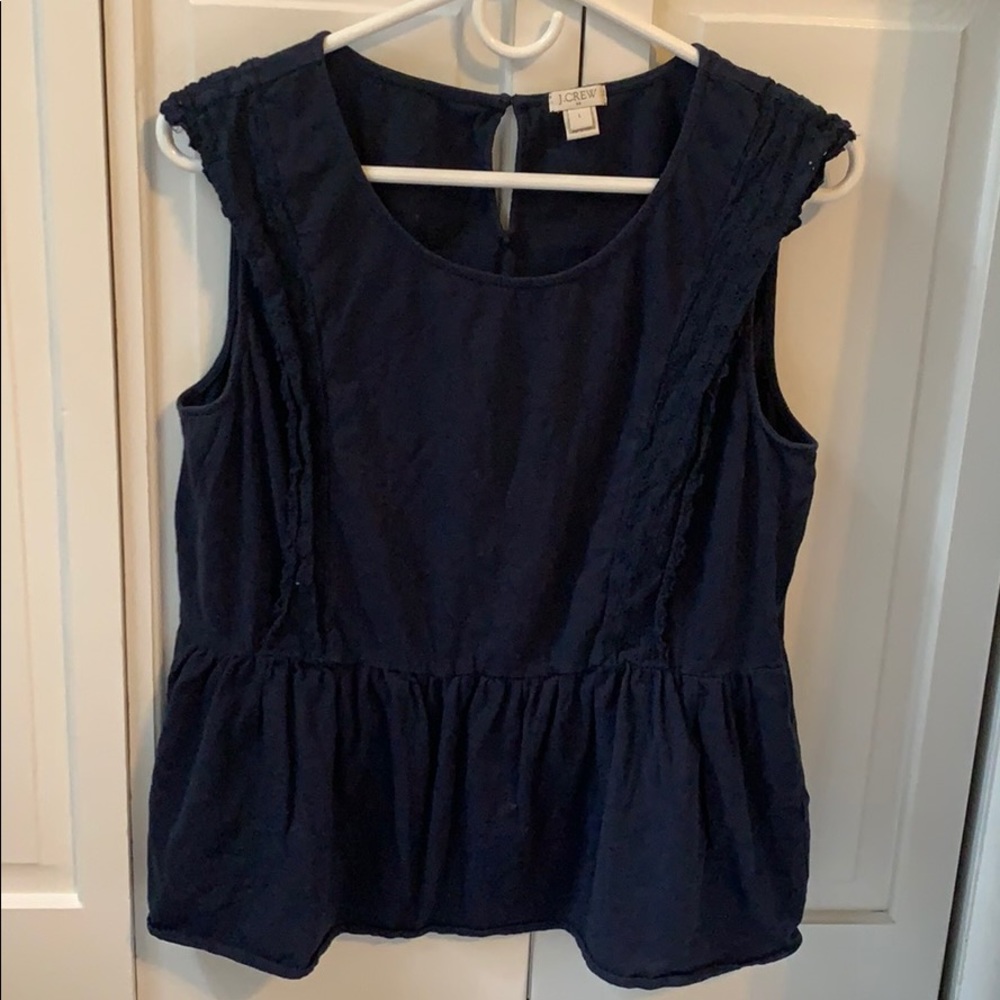 J. Crew navy blue tank top sz L